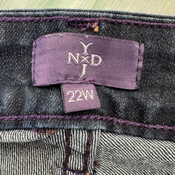 NYDJ Jeans Womens 22W Dark Wash Straight Plus Stretch Made in USA Denim Zip Fly - Picture 4 of 12